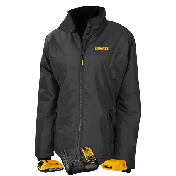 DeWalt DCHJ077D1 Black Quilted Women's Heated Jacket Kit - L