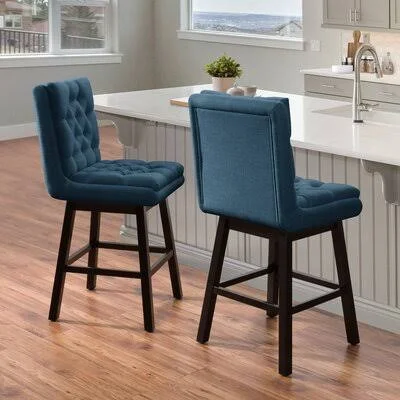 Ari 26.5x22 Counter Stool Lark Manor Upholstery: Navy Blue
