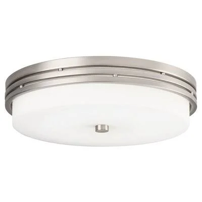 Ocasio 1 Light LED Flush Mount Charlton Home Finish: Brushed Nickel