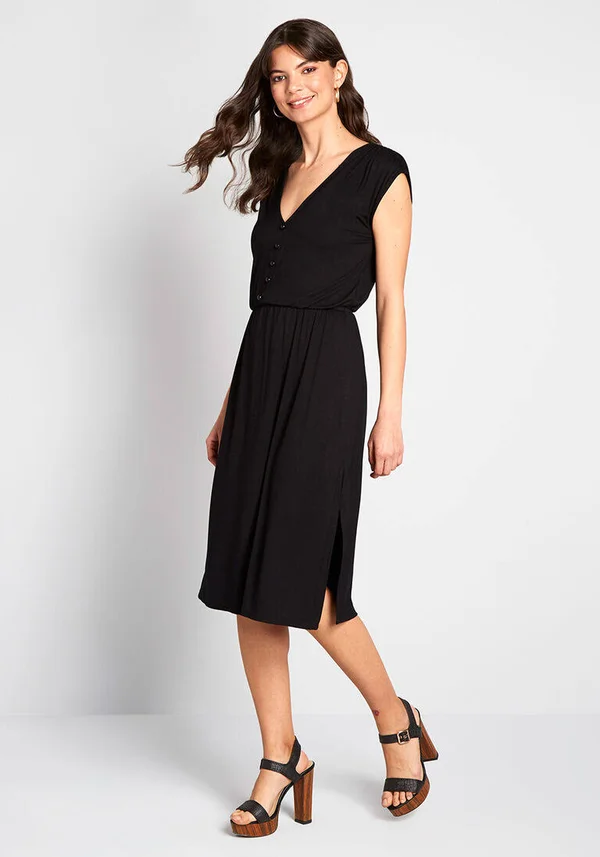 Grace on the Go Midi Cotton Dress in 2X - Sheath