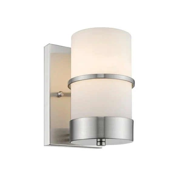 Chloe Transitional 1-Light Brushed Nickel Wall Sconce