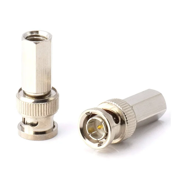 The Cimple Co - RG59 Coaxial Cable Connector - Screw on (Twist on) - SDI, HD-SDI, Cctv, Security, Video Card, Camera, Solderless