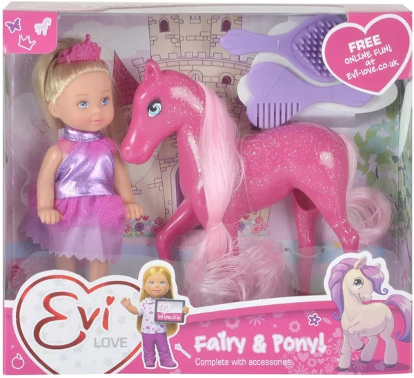 Simba 105738667001 Evi Love Little Fairy & Pony Pretend Play