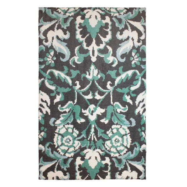 Laura Ashley Penelope Plush Knit Microfiber 4& x 6& Accent Rug, Duck Egg Blue