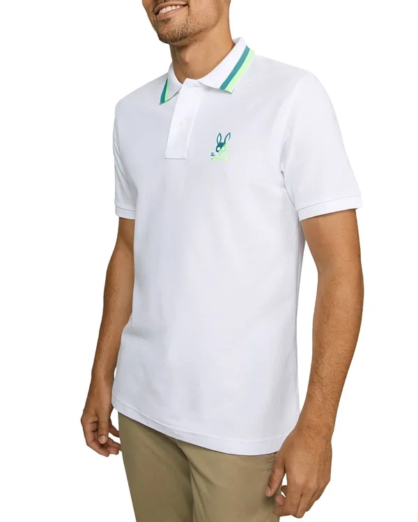 Psycho Bunny Men's Surrey Polo Shirt White 3XS