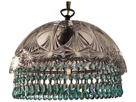 Classic Lighting 8221 CH S Prague 1 Light Pendant in Chrome with Swarovski Elements Crystal