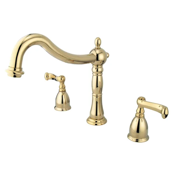 Kingston Brass KS1342FL Heritage Roman Tub FILLER, Polished Brass