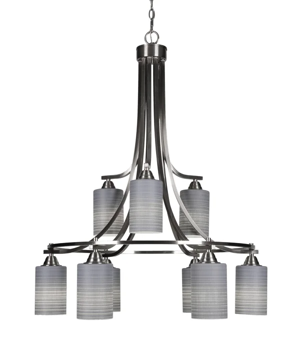Paramount 9 Light Chandelier in Brushed Nickel (3419-BN-4062)