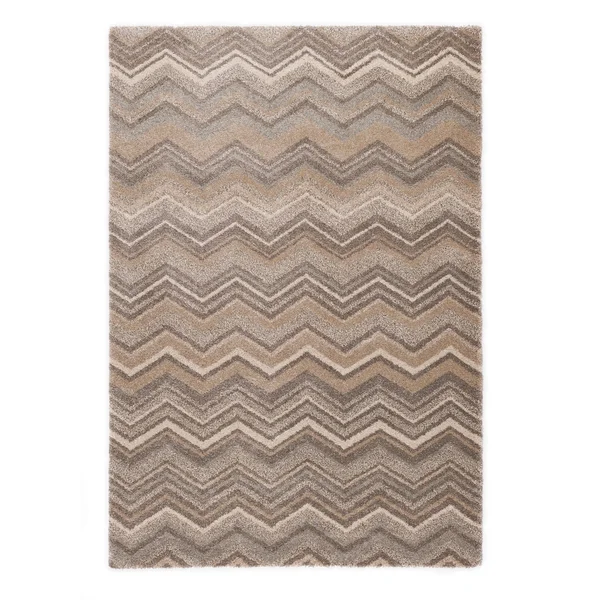 Rug Modern Portland Gray/Beige Area Rug - Size: 6'7 inch x 9'6 inch