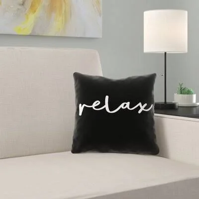 Relax Throw Pillow Cover East Urban Home Size: 20x22 x 20