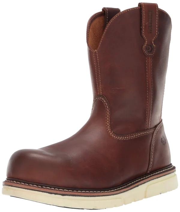Men's Wolverine I-90 Durashocks Wedge Wellington Comp Toe Boot, Size: 7, Brown