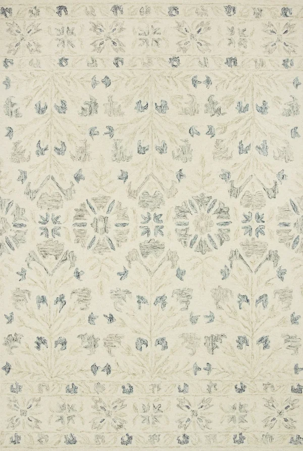 Loloi Norabel NOR-02 Ivory Grey Rug - 8 ft 6 in x 12 ft