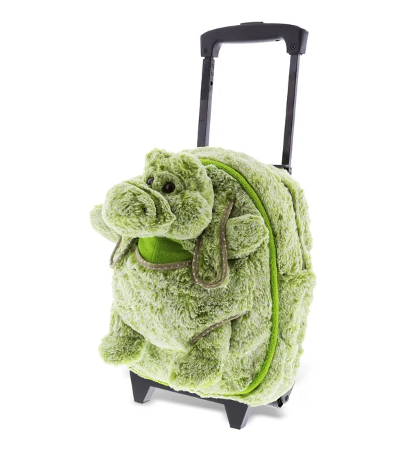 Dollibu Alligator Plush Trolley & Purse Set - 3-in-1 Kids Trolley, Backpack & Green Alligator Purse, Plush Backpack on W