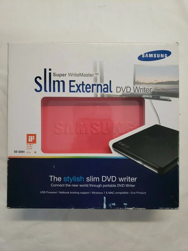 Samsung Super Writemaster SE-S084 Slim External DVD Writer NIB