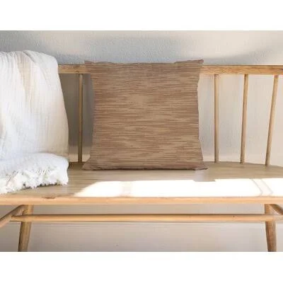 Willsboro Square Pillow Cover & Insert 17 Stories Color: Brown/Tan - Size: 18x22 x 18x22