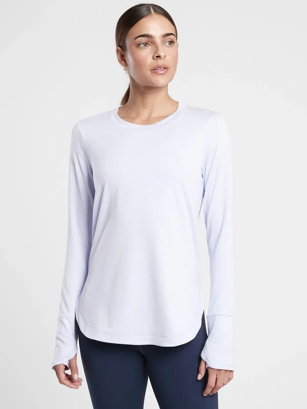 Athleta Women's Uptempo Top Bright White/ Serendipity Blue Plus Size 2x