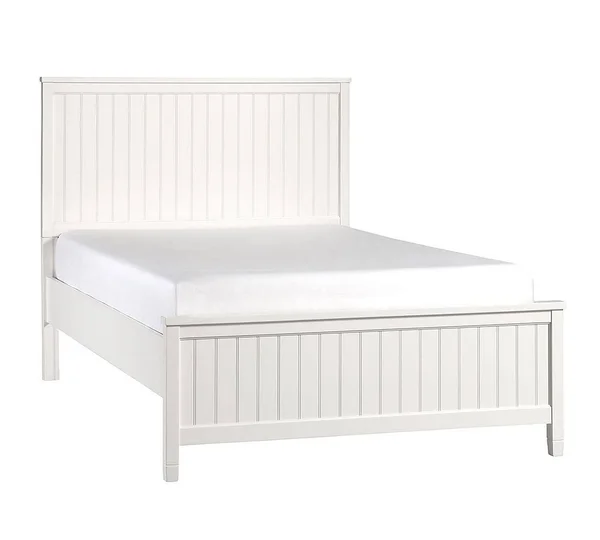 Beadboard Bed - Simply White, Queen - Wood Beds - Bedroom Furniture