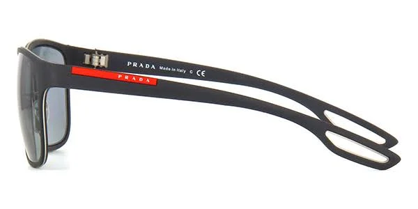 Prada Linea Rossa PS56QS LJ SILVER TIG3C2 Men's Sunglasses Grey Size 56