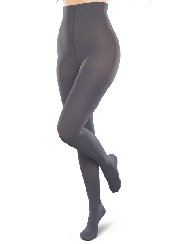 Therafirm Ease Opaque Women's 20-30 mmHg Pantyhose, Medium Long, Coal