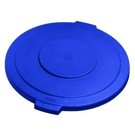 Bronco Round 32 Gal Trash Can Lid (Set of 4) Carlisle Food Service Products Color: Blue 34103314