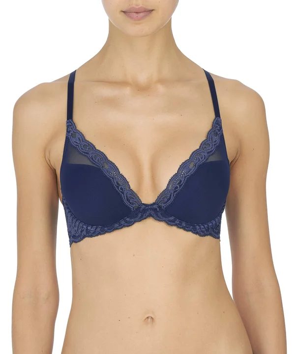 Natori Feathers Contour Plunge Bra - Midnight (730023) 30C