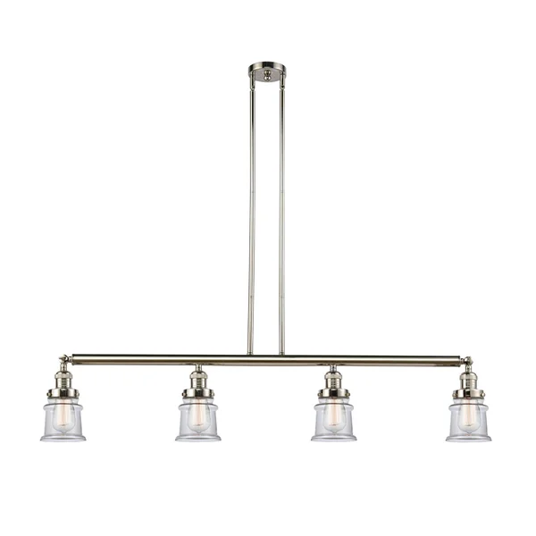 Innovations Lighting Small Canton 4 Light Island Light 214 PN G182S LED (Nickel)