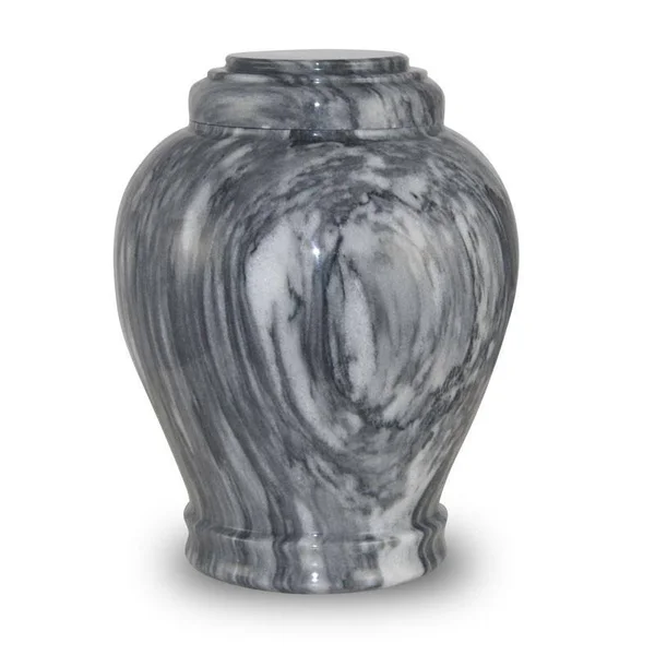 Traditional Gray Marble Cremation Urn