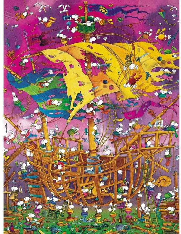 Heye Jigsaw Puzzle - Triangular 1500 Piece - Save The Ship, Mordillo