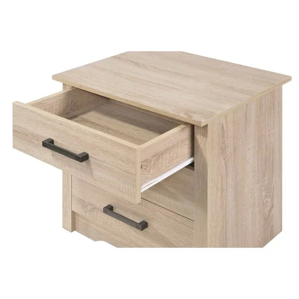 Glory Furniture Hudson 3 Drawer RTA Nightstand in Sandle Wood
