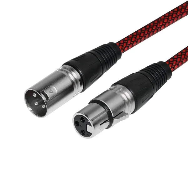 XLR Cable 100ft Male to Female - Furui Microphone XLR Cable 3 Pin Nylon Braided Balanced XLR Cable Mic DMX Cable Patch Cords with