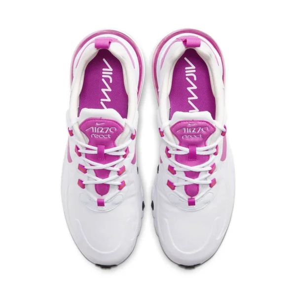Nike Air Max 270 React White/Fire Pink Women's Shoes, Size: 7