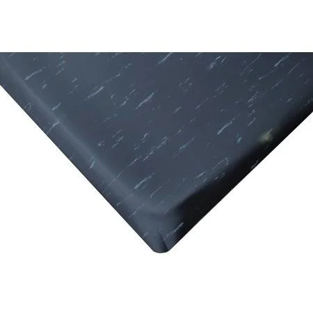 Rhino Anti-Fatigue Mats Marbleized Tile Top Anti-Fatigue Mat 4 ft. x 2 ft. x 1/2 in. Black/White Commercial Mat - Black & Whi