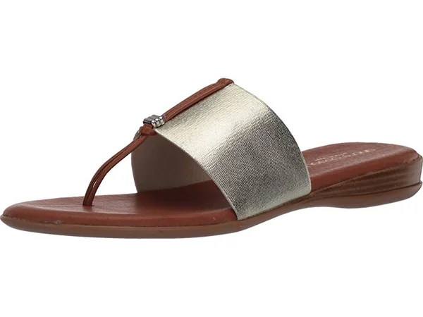 Andre Assous Women's Nice Thong Sandals - Platino