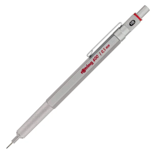 Rotring 600 0.5mm Silver Barrel Mechanical Pencil (1904445)