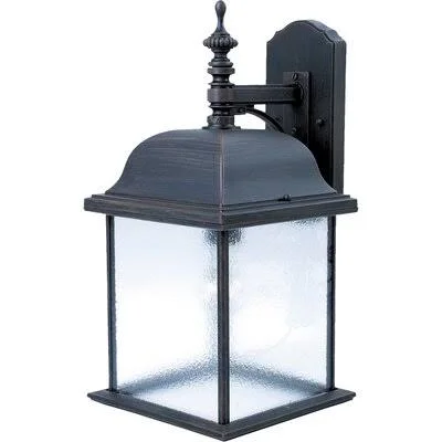 Middleburg Outdoor Wall Lantern Charlton Home Fixture Finish: Rust Patina, Size: 15.5x22 H x 7x22 W x 8x22 D