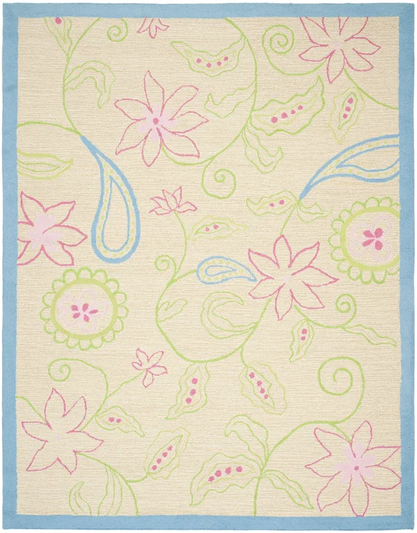 Safavieh Kids SFK362 Ivory/Blue 6& x 9& Area Rug