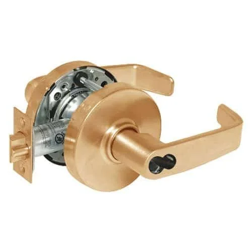 2870-10G04-Ll-10 Sargent 10 Line Cylindrical Storeroom/Closet Locks with L Lever Design and L Rose Prepped for SFIC in Dull Bron
