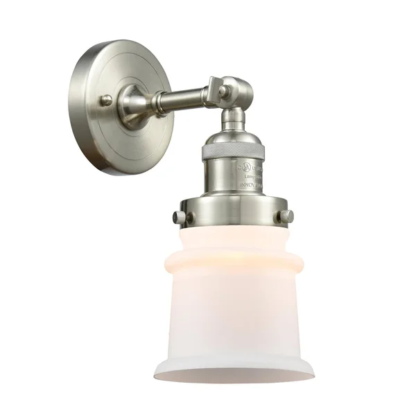 Innovations Lighting Small Canton 1 Light Sconce 203 SN G181S (Brushed Satin Nickel)