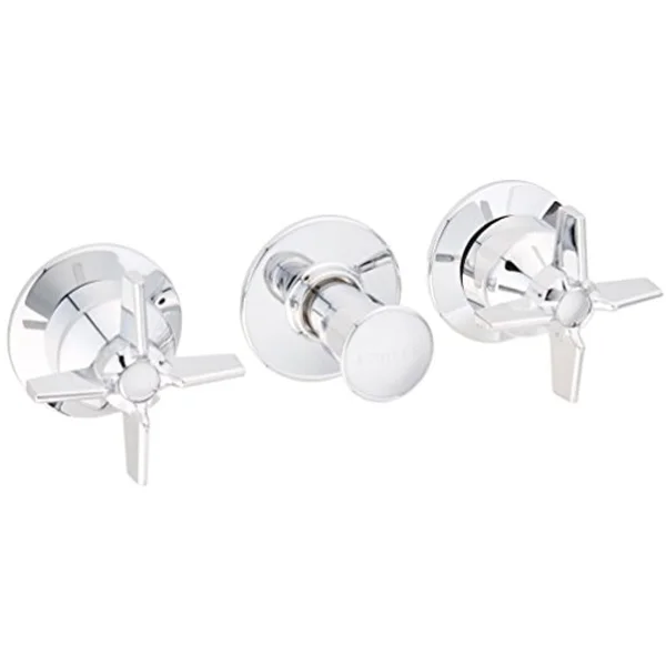 Kohler K-T7751-3-CP Triton Three-Handle Wall-Mount Valve TRIM - Polished Chrome