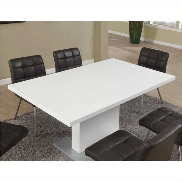 Pemberly Row Dining Table in Glossy White - PR-499526