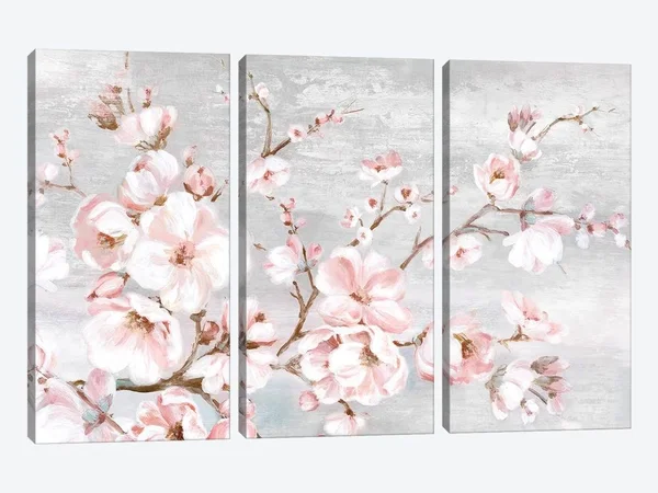 Eva Watts Large 3-Piece Canvas Print - Spring Cherry Blossoms I ( Floral & Botanical > Flowers > Blossoms > Cher