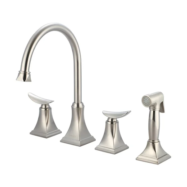 Pioneer Prenza Series 2PR201-BN Two Handle Kitchen Widespread Faucet, PVD Brushed Nickel