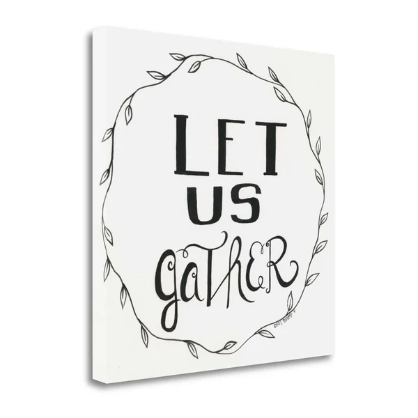 Let US Gather Wreath by Cindy Shamp - 18x22 x 18x22 Fine Art Giclee Print on