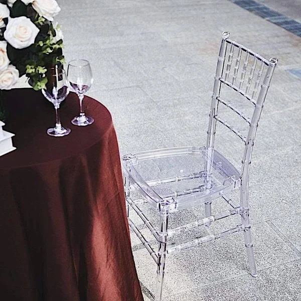 4 Clear 36 in Tall Acrylic Transparent Chiavari Chairs
