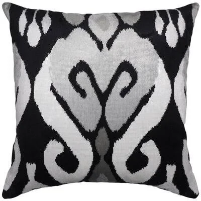 Square Pillow Cover & Insert Square Feathers Black 26x22 x 26x22