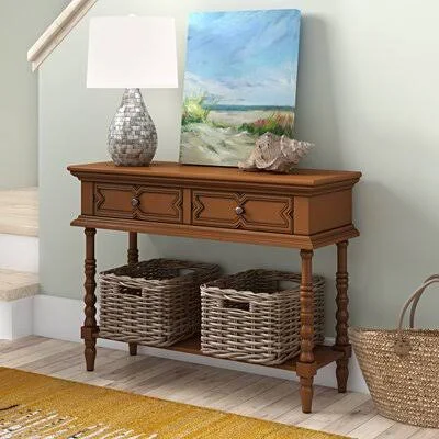Wilks 36x22 Console Table Astoria Grand Color: Honeynut