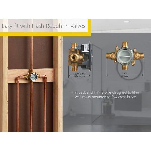 American Standard TU455501.295 Town Square S Shower Only Trim Kit with Cartridge - 2.5 GPM - Brushed Nickel