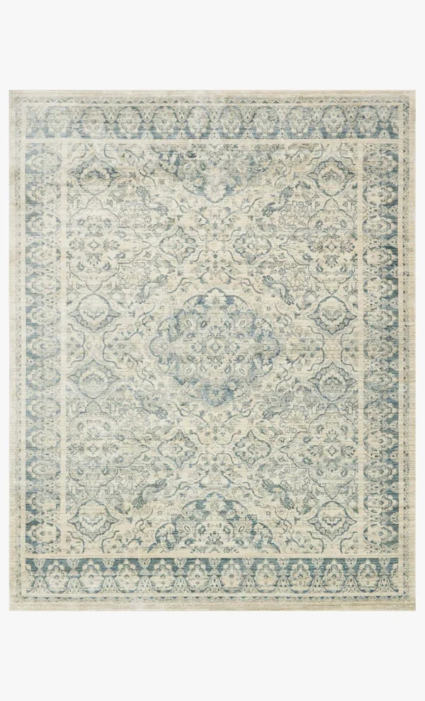 Ed by Ellen DeGeneres Trousdale 3& 11x22 x 5& 7x22 Area Rug in Ivory/Blue