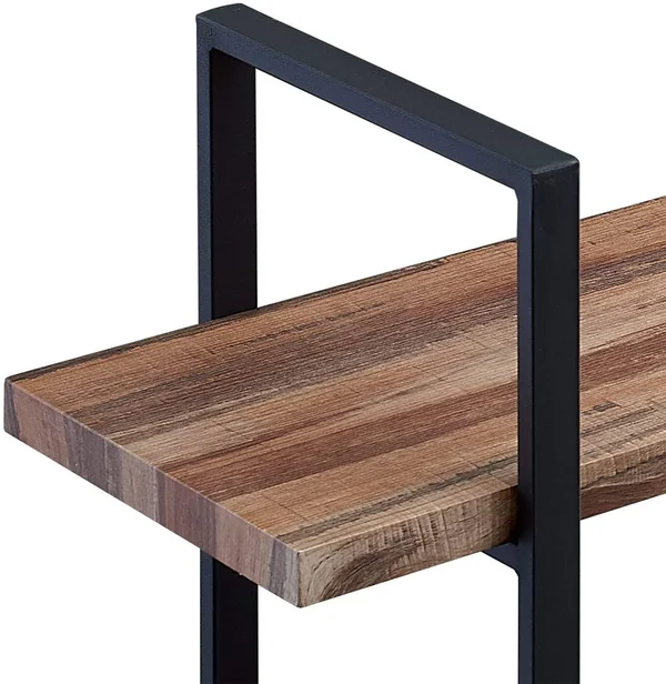 Ou0026K Furniture 4 Tier Bookcases and Book Shelves - Industrial Vintage Metal and Wood Bookcases Furniture