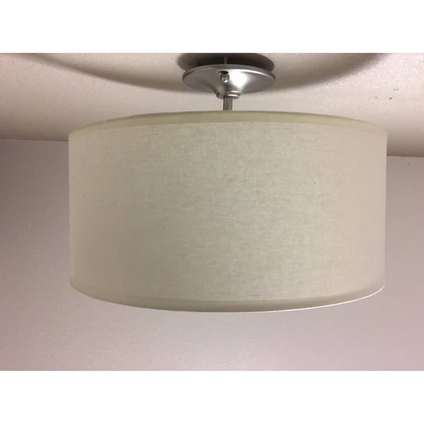 Rockies Containers 16 in. 2-Light Brushed Nickel Semi-Flush Mount
